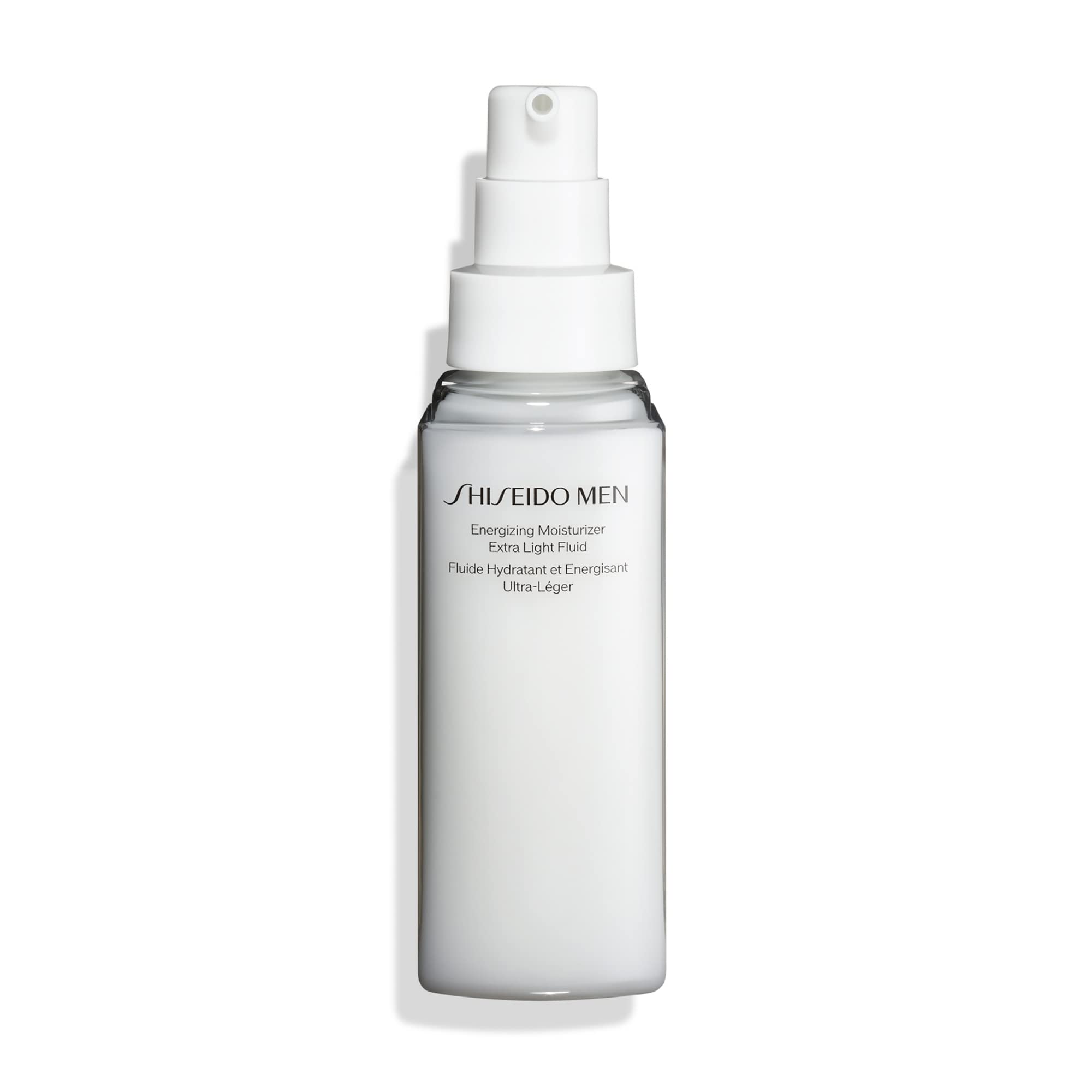 Shiseido Men Hidratante Energizante Extra Ligero, uso de dos dispensaciones para hidratación uniforme.
