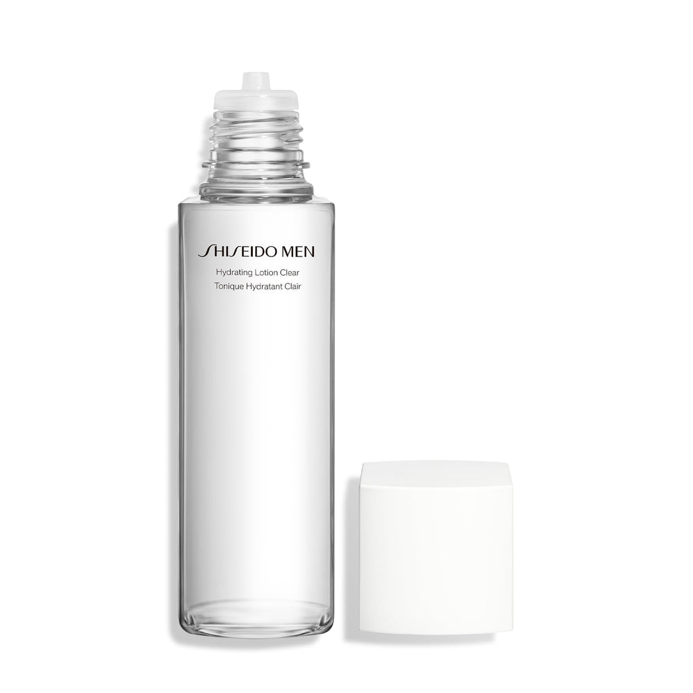 Shiseido Men Loción Hidratante Clear, reduce visiblemente los poros para un aspecto uniforme.