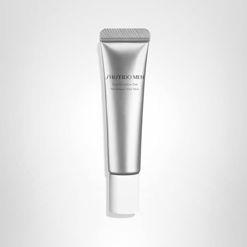 Shiseido Men Total Revitalizer Crema para Ojos, textura rica que se absorbe rápido para uso diario.