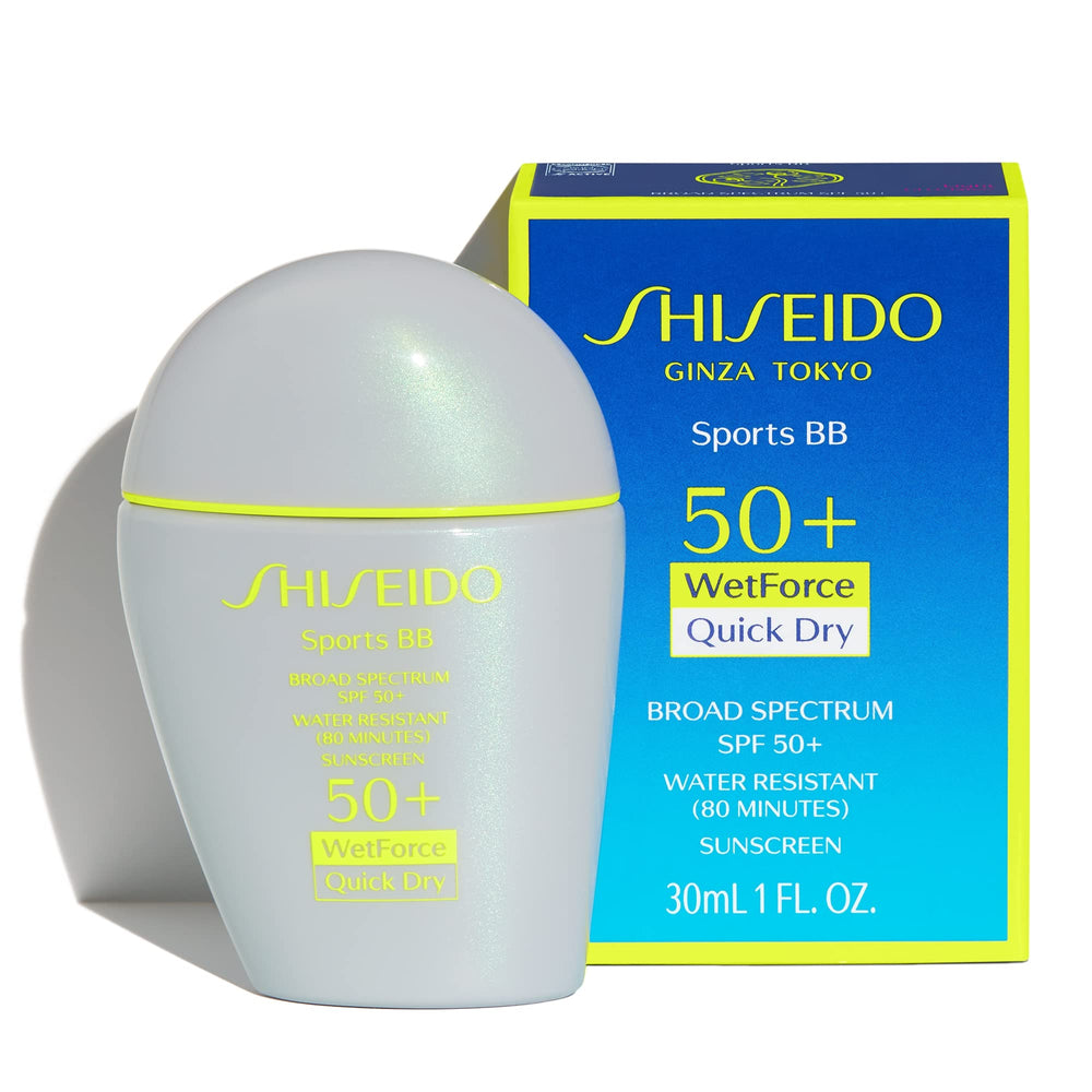 Textura seca de Shiseido Sports BB Cream para pieles que sudan sin sensación grasa.