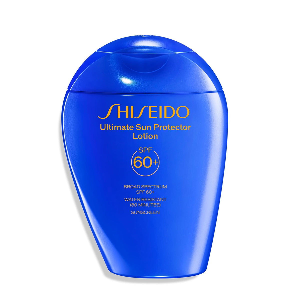 Shiseido Ultimate Sun Protector Lotion, empaque frontal, listo para uso diario.