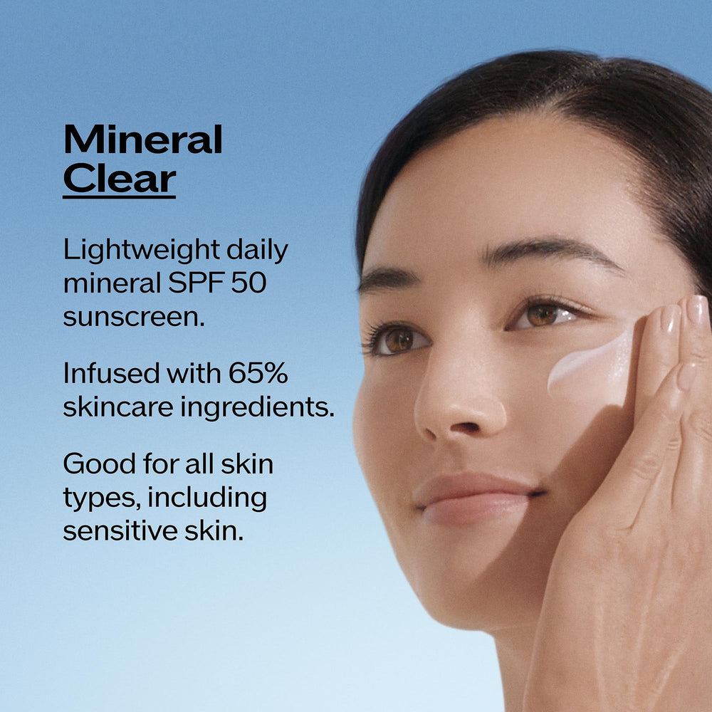 Shiseido Urban Environment Mineral Clear SPF 50 mano: uso diario suave y ligero.