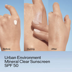 Shiseido Urban Environment Mineral Clear SPF 50 ingredientes: hidratación y soporte para la barrera.