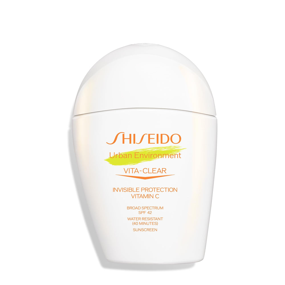 Shiseido Vita-Clear protector solar en botella, acabado sin brillo para maquillaje duradero