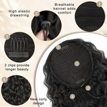 SHNMIN daily-use clip-in hairpiece enhances everyday looks.
