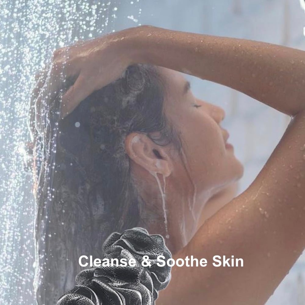 Shower Bouquet duo lufa en ducha con jabón genera buena espuma.