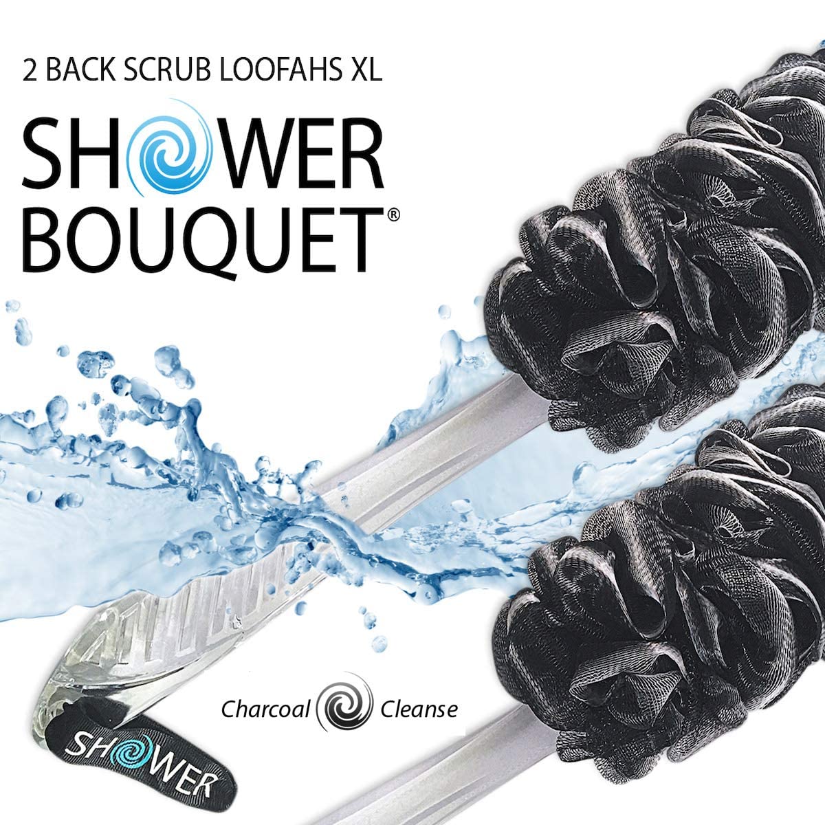 Shower Bouquet loofa malla suave tamaño extra grande para exfoliación cómoda.