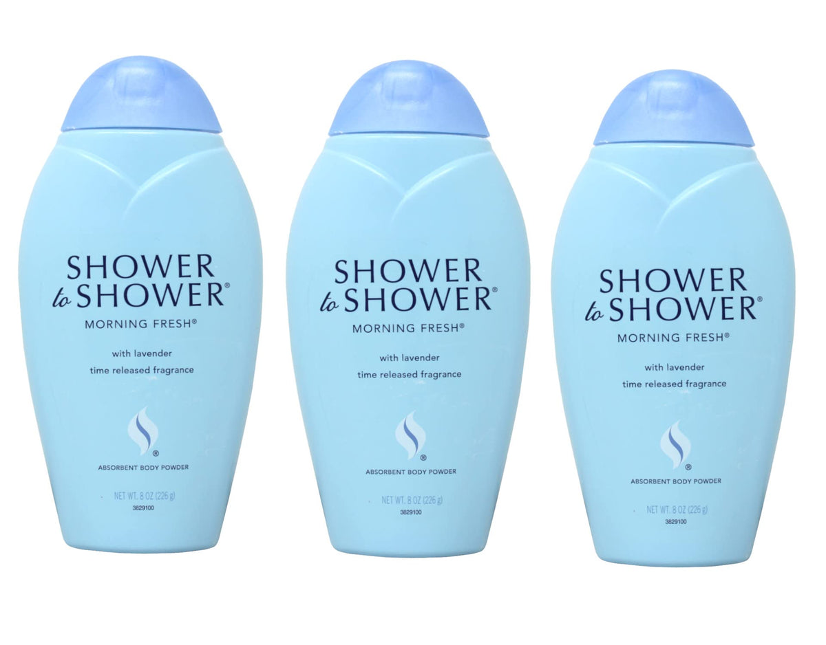 Shower To Shower Morning Fresh polvos corporales absorbentes de 8 oz para piel seca.