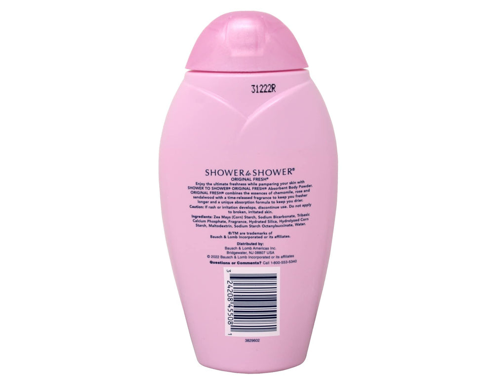 Shower To Shower Original Fresca, textura suave de polvo corporal