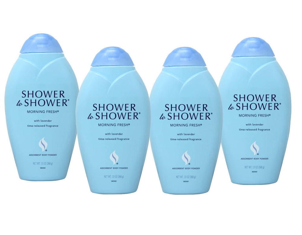 Shower To Shower polvo corporal Morning Fresh lavanda en bote para frescura duradera