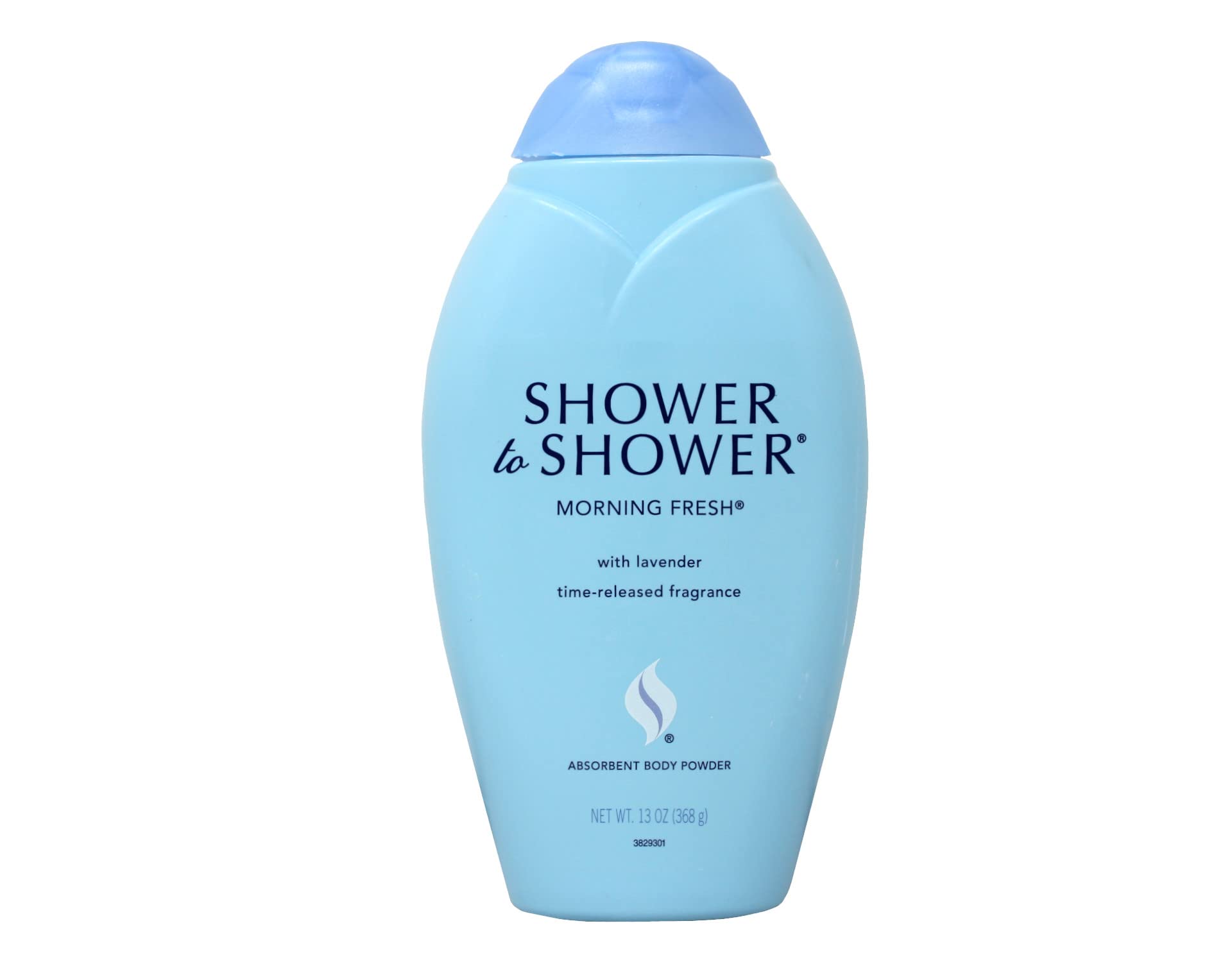 Shower To Shower polvo corporal Morning Fresh lavanda en frasco, absorción que mantiene seca la piel
