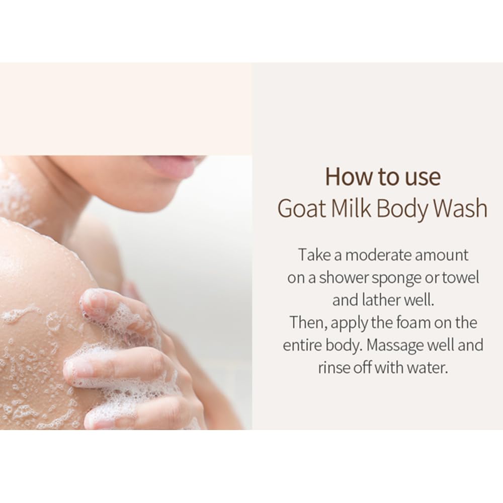 SHOWERMATE Goat Milk Body Wash close-up foam for gentle moisture