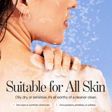 Showerworthy jabon hidratacion suave: retiene humedad y calma piel reseca.