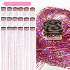 ShowJarlly purpurina rosa en cabello, ideal para looks festivos