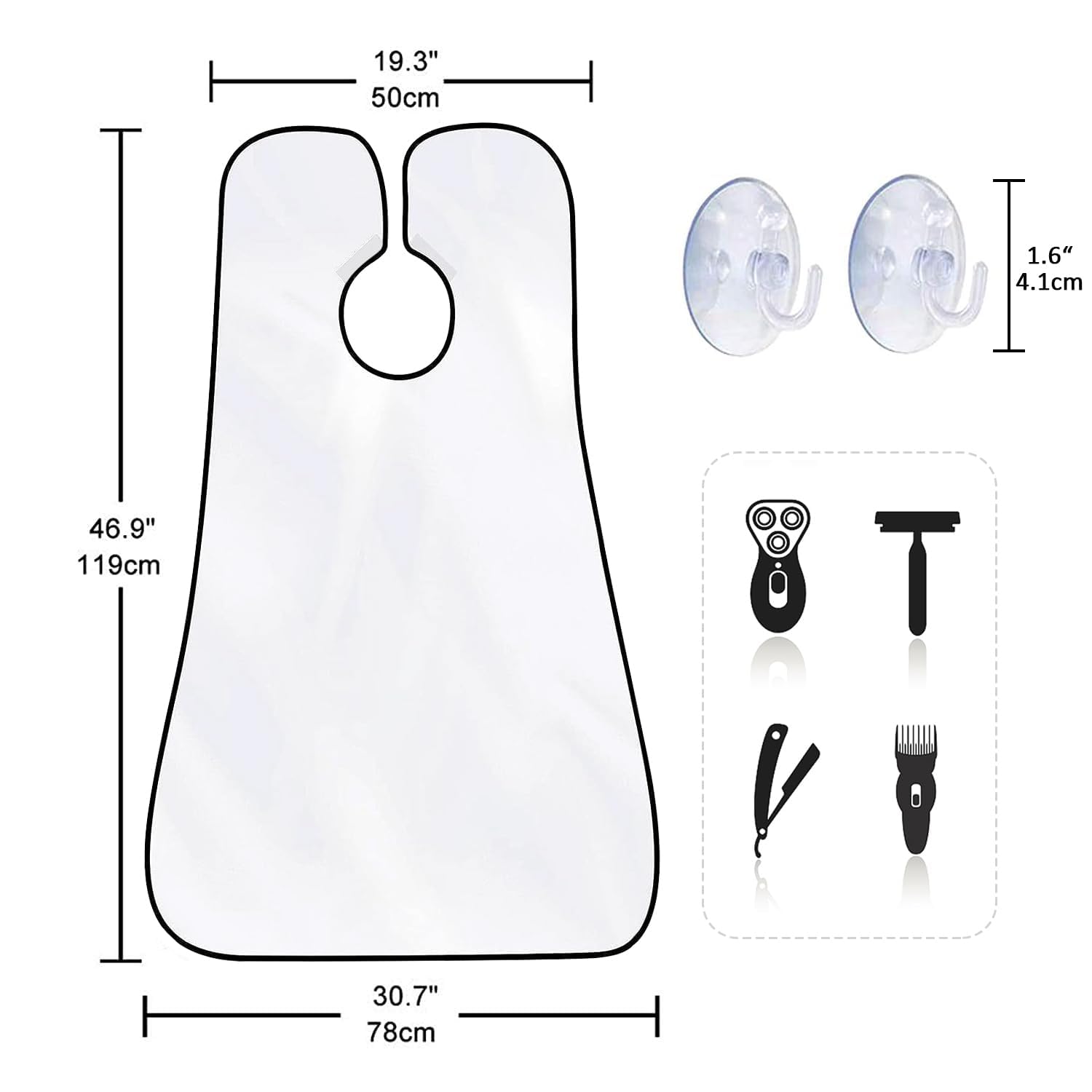 Showvigor ajuste con velcro en cuello para recortes seguros