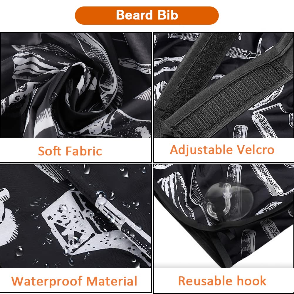 Showvigor bib de barba plegable, fácil de almacenar tras el uso