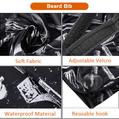 Showvigor bib de barba plegable, fácil de almacenar tras el uso