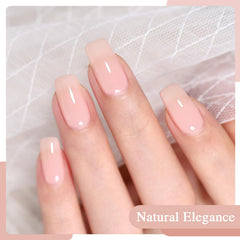 SHOYUM esmalte gel nude pink curado con lámpara ultravioleta para secado rápido.