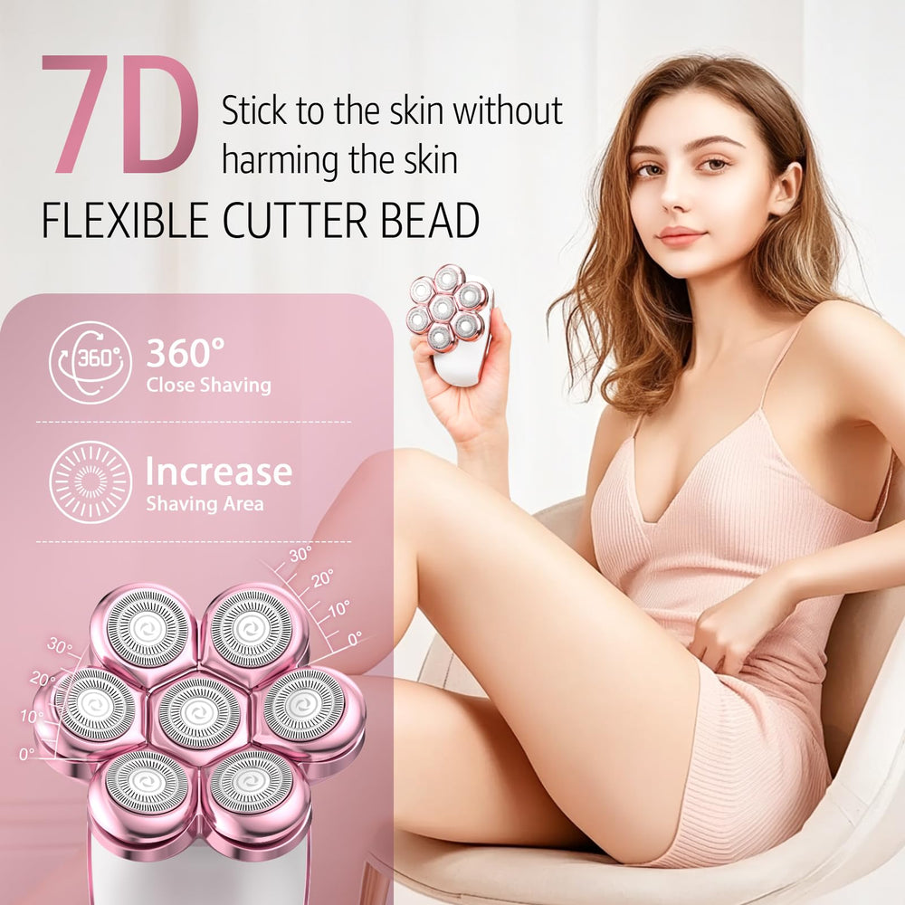 SHPAVVER afeitadora eléctrica para mujeres en axilas, eliminación suave sin irritación.