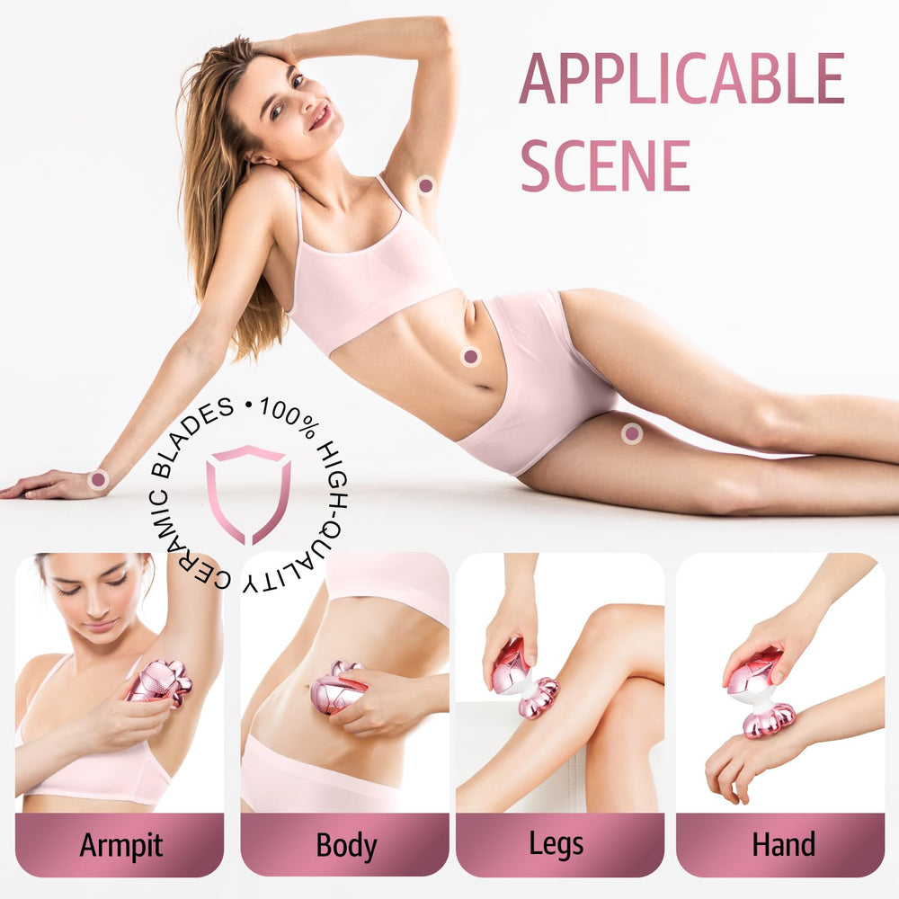 SHPAVVER afeitadora eléctrica para mujeres en ducha, uso húmedo cómodo.