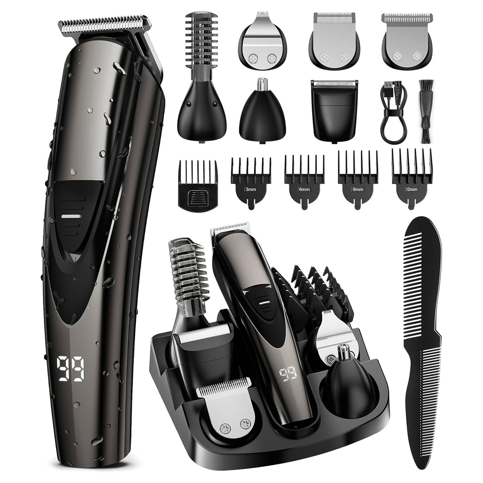 SHPAVVER cortapelos eléctrico para barba, precisión para un grooming cómodo