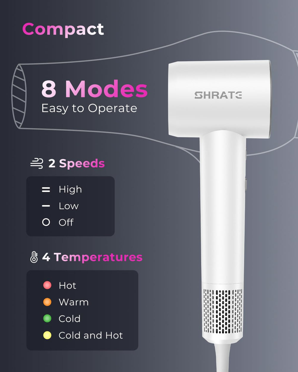 SHRATE apto para todo tipo de cabello con acabado brillante.