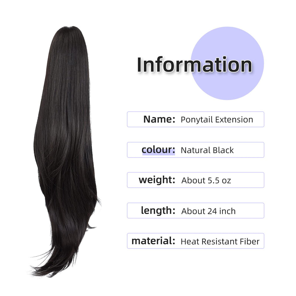 ShulaSHOP extensión coleta pelo sintético liso, tacto suave.