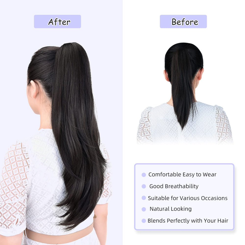 ShulaSHOP ponYtail extensión sintética resistente al calor.