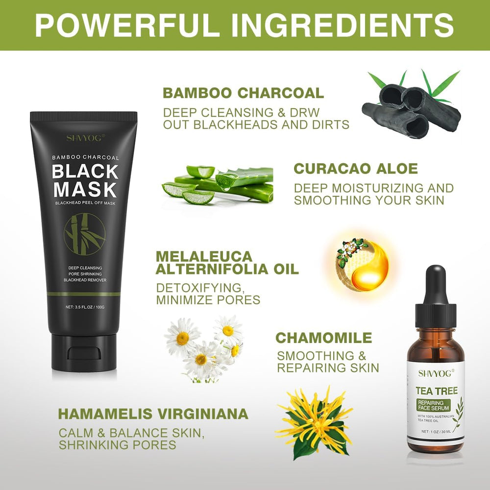 SHVYOG activated charcoal deep cleansing mask removes impurities and oil