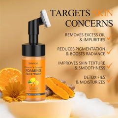 SHVYOG cepillo de silicona suave para limpiador facial cúrcuma vitamina C