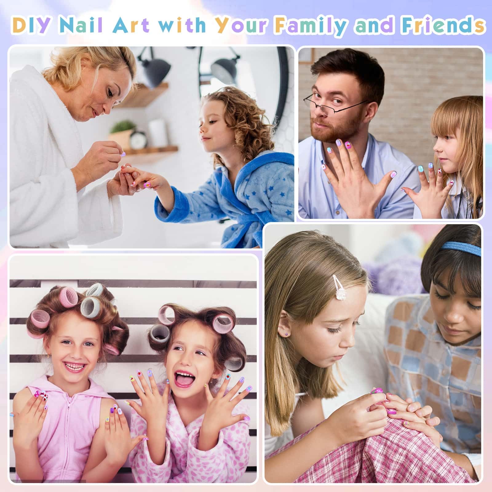 Shynek empaque práctico para regalo de uñas infantiles.