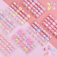 Shynek uñas infantiles prepegadas, set de 168 piezas para aplicación rápida