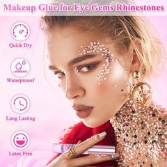 Usos cuerpo y cara shynek permiten decorar con gemas y brillos para estilos festivos.