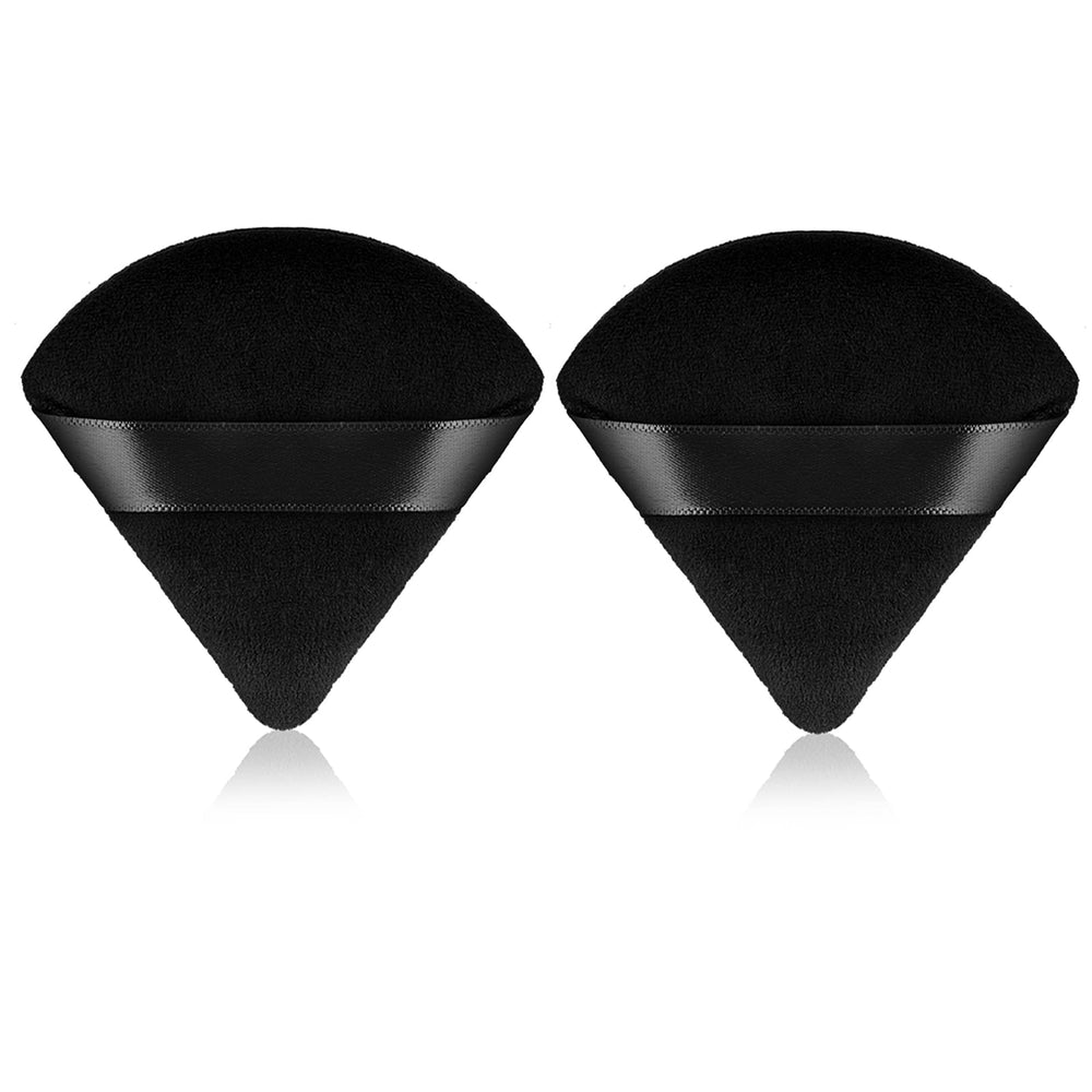 Puff Sibba triangular para cara, precisión en polvos sueltos.