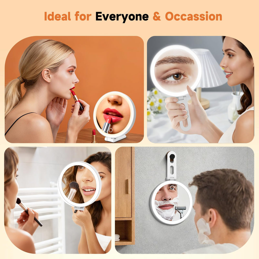 Miroir magnifiant 4-en-1 sicotool, polyvalent et portable.