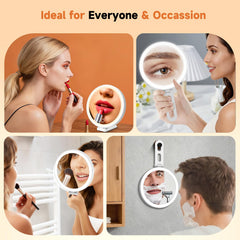 Miroir magnifiant 4-en-1 sicotool, polyvalent et portable.