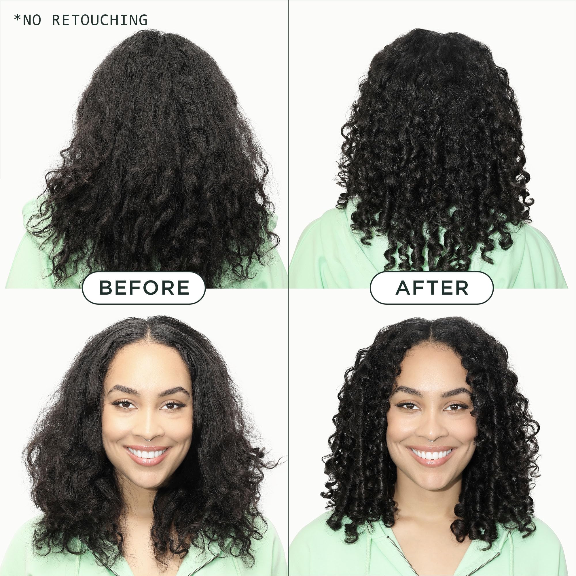 Aplicación del acondicionador Sienna Naturals para peinado suave