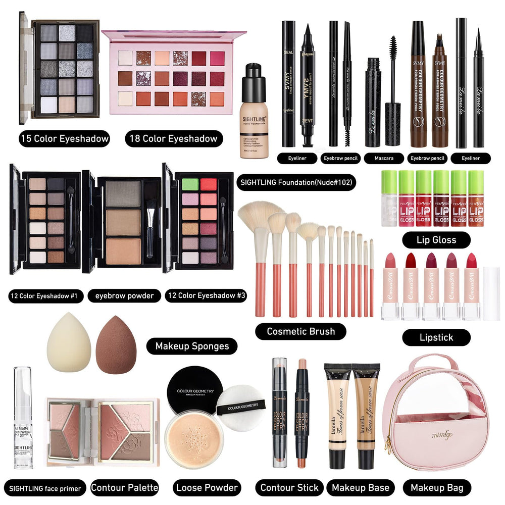 SIGHTLING kit maquillage tout-en-un palette d ombres pour des looks variés.