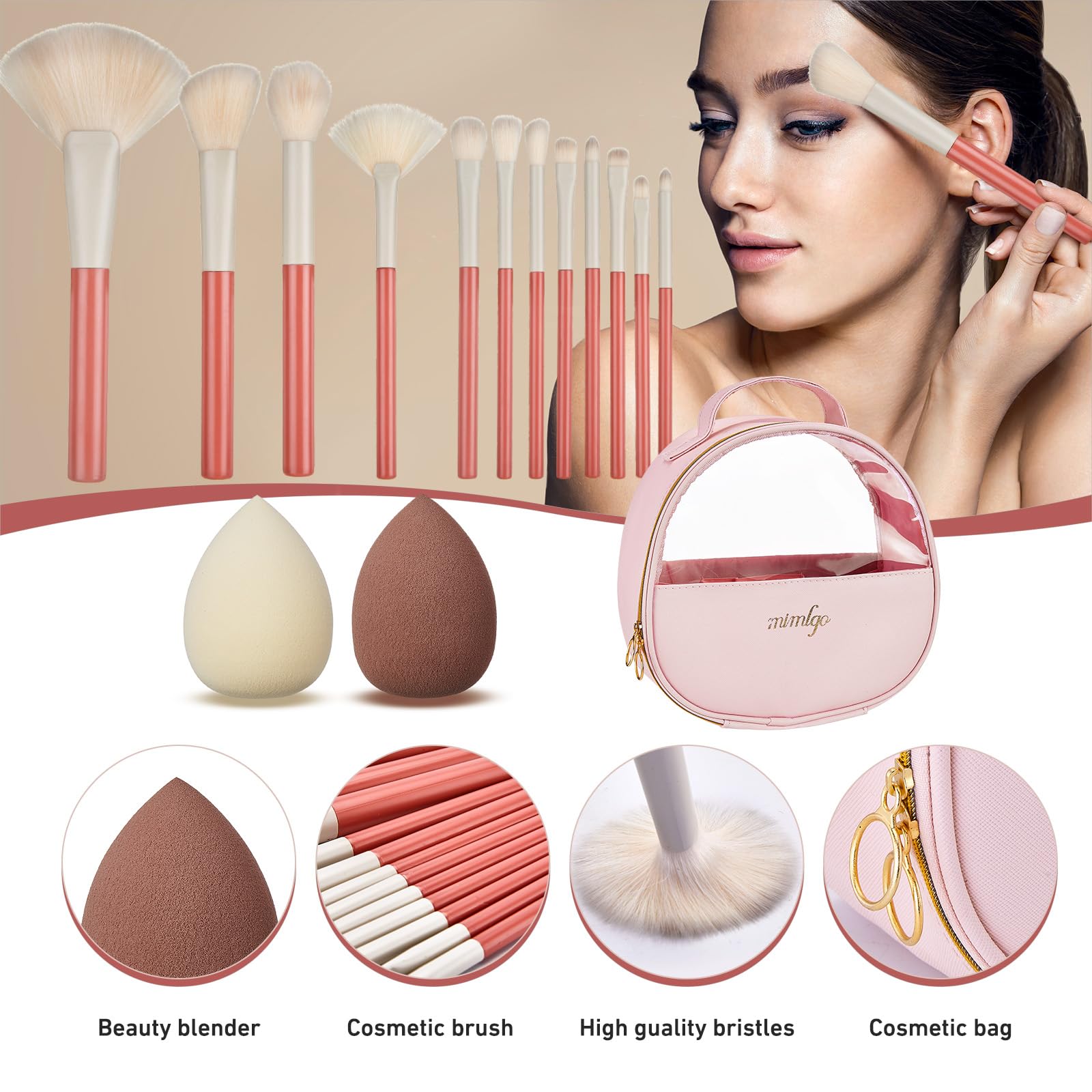 SIGHTLING kit maquillage tout-en-un pinceaux cosmétiques pour une application précise.