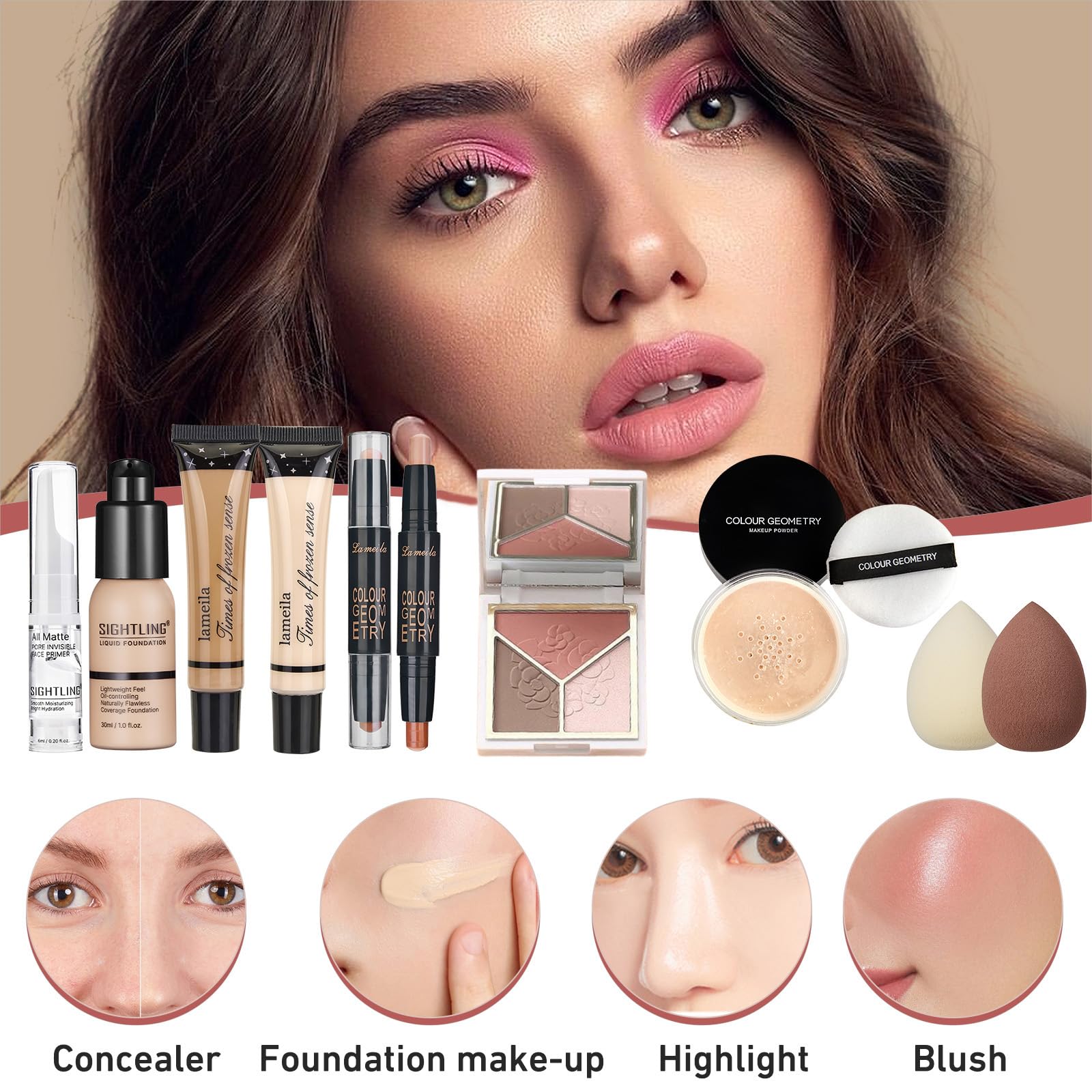 SIGHTLING kit maquillage tout-en-un poudre sourcils pour un regard défini.