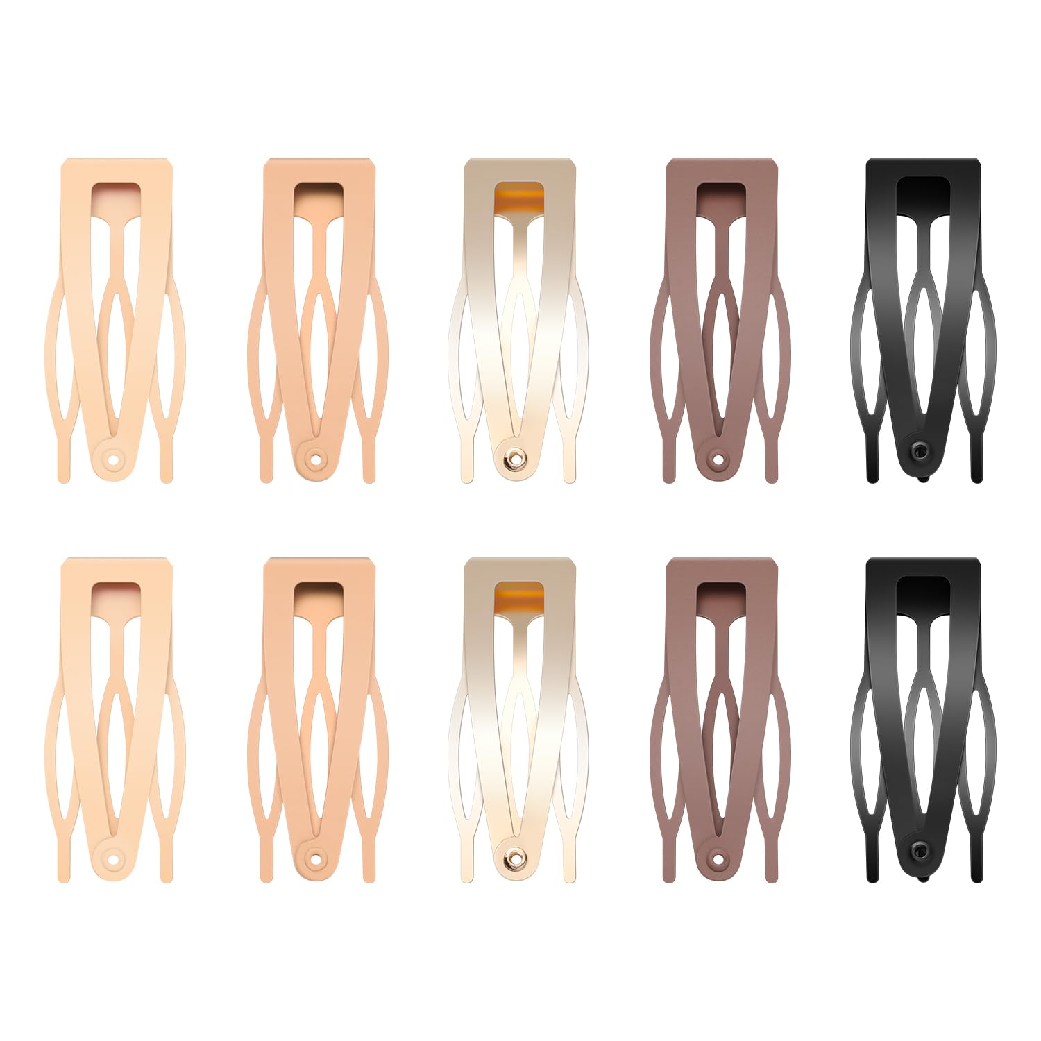 Sightor pinzas dobles para cabello negro, sujeción estable para peinados diarios.