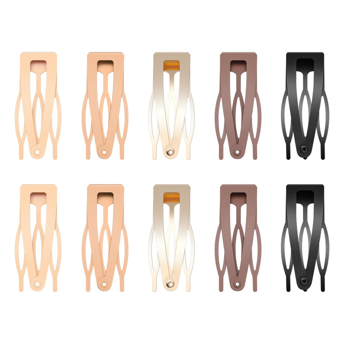 Sightor pinzas dobles para cabello negro, sujeción estable para peinados diarios.