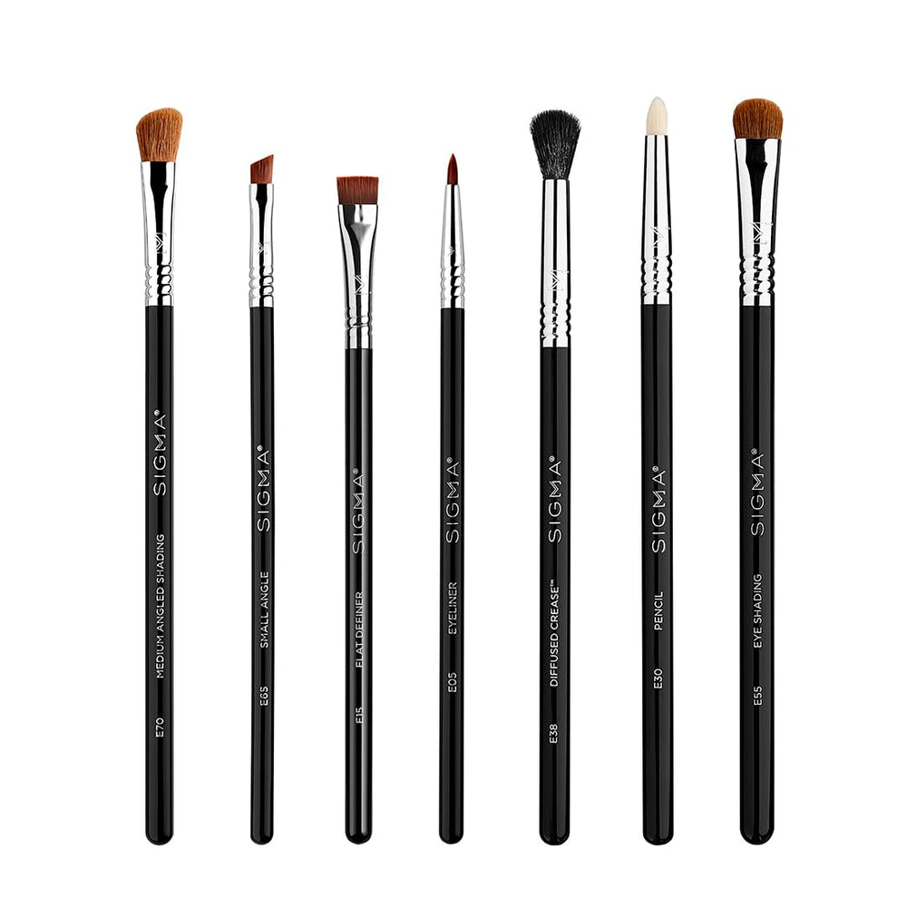 Sigma Beauty brocha sombreado medio E70, crea profundidad con ángulo suave