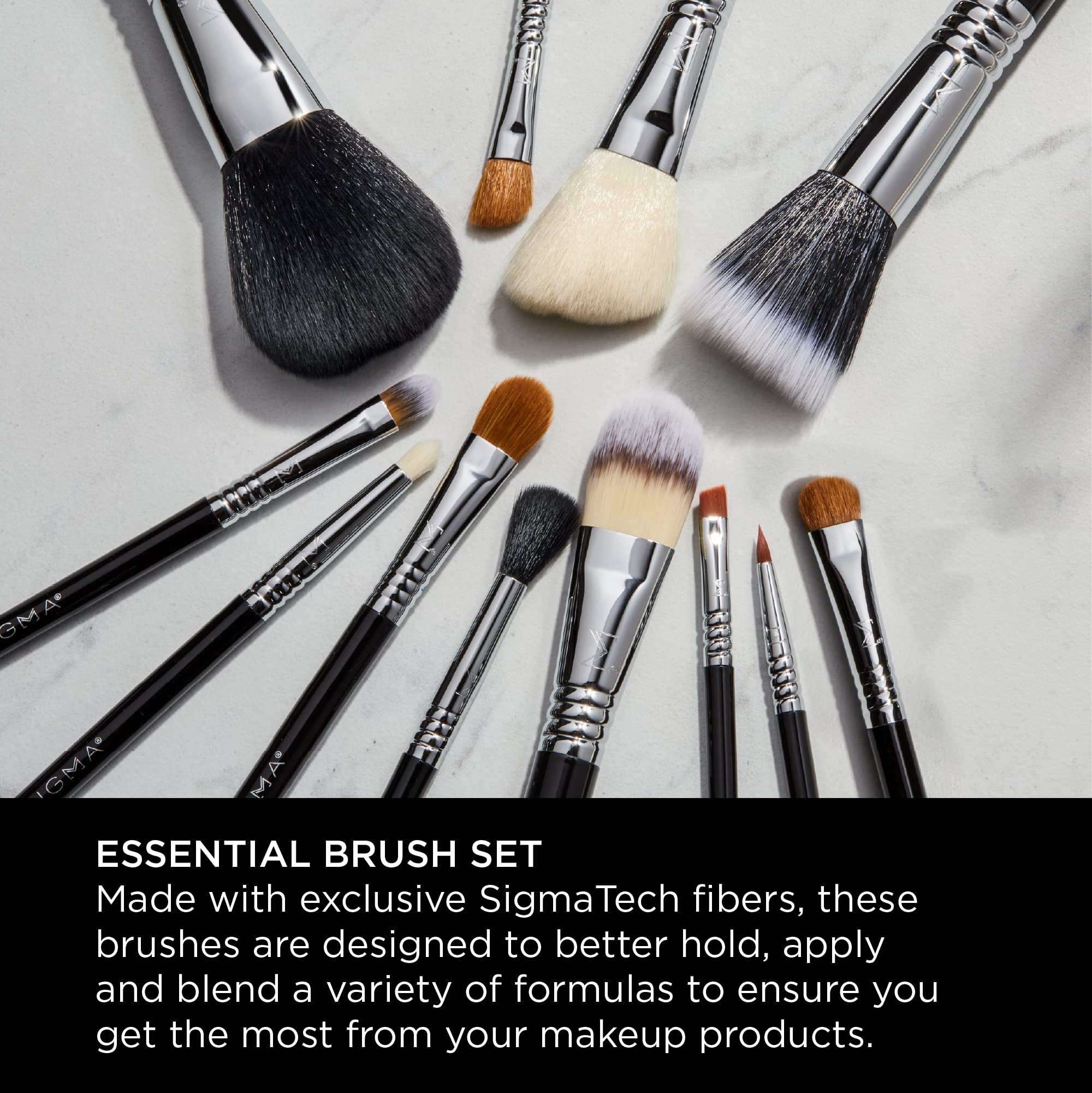 Sigma Beauty pinceles para rostro y ojos con difuminado uniforme.