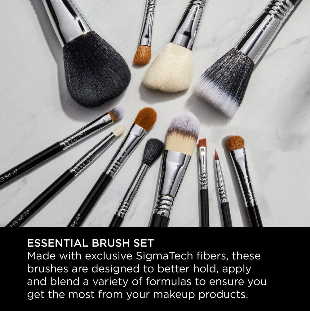 Sigma Beauty pinceles para rostro y ojos con difuminado uniforme.