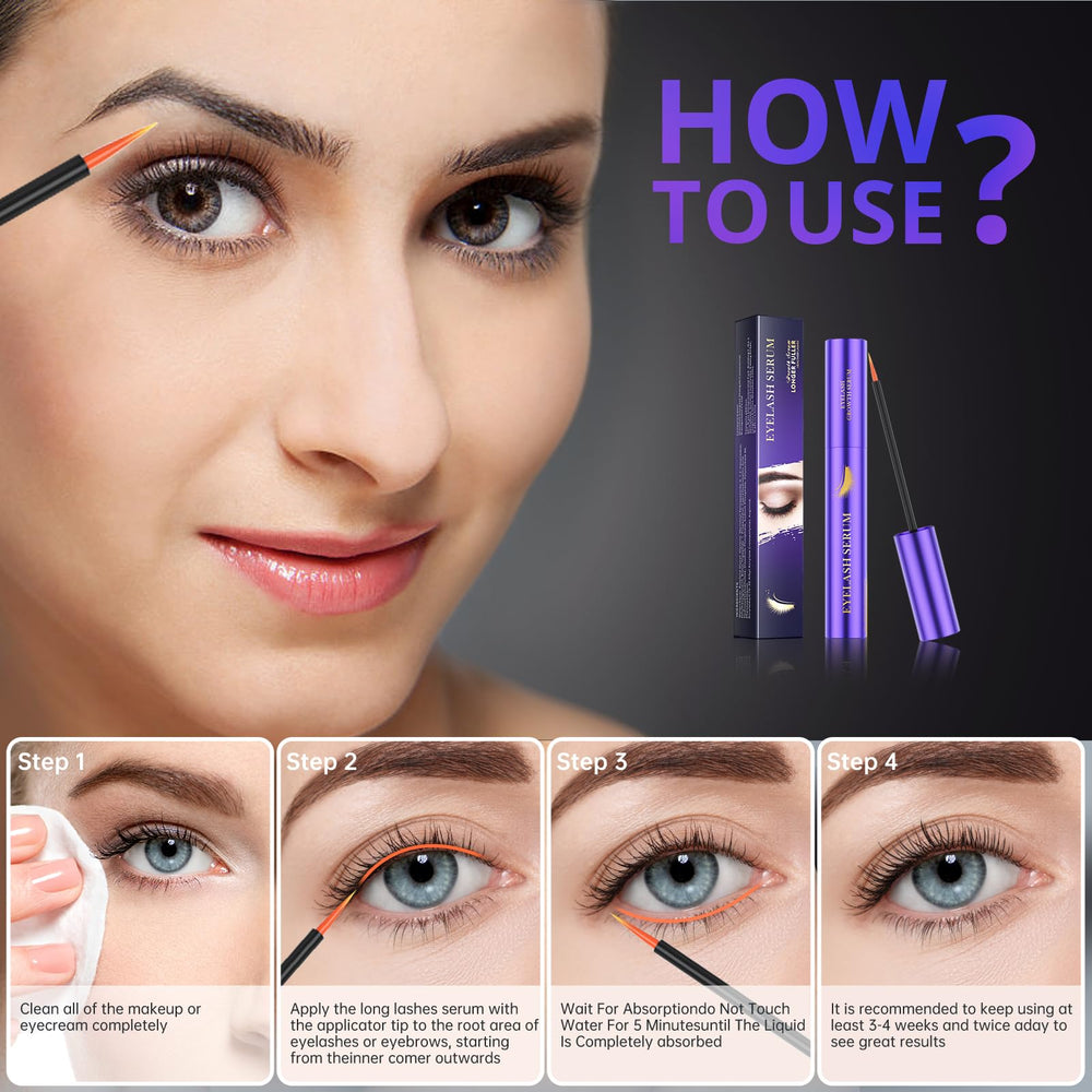 Suero para pestañas y cejas de SIIEEC para una rutina de belleza suave.