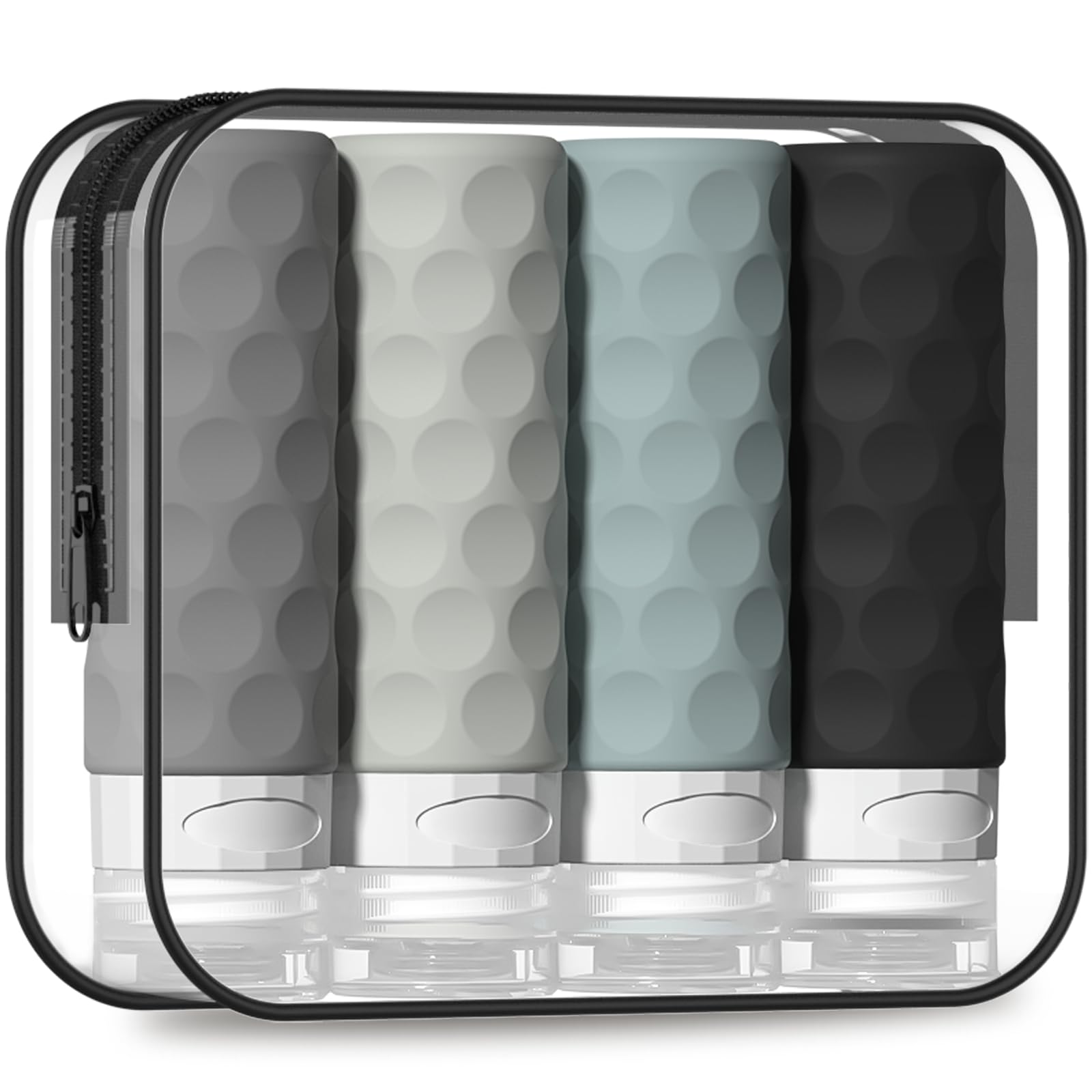 Botellas de viaje Silevoler 3 oz, listas para equipaje y viaje cómodo.