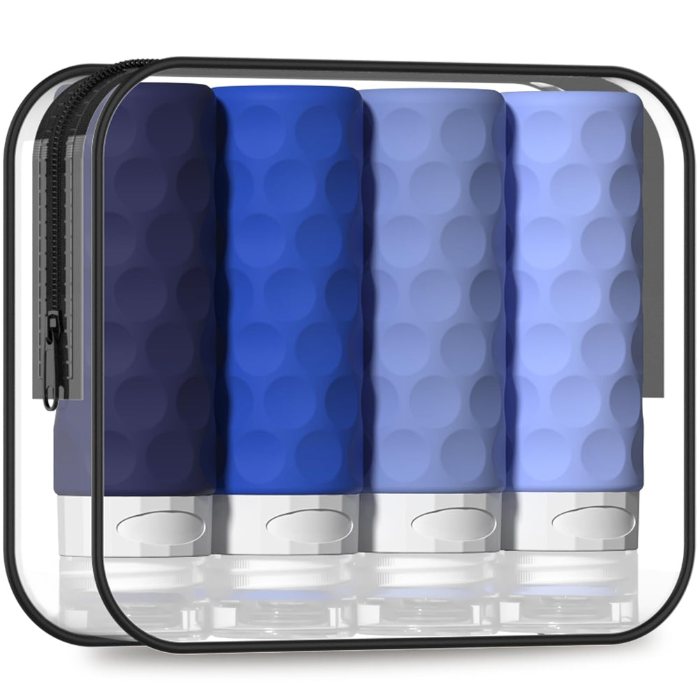 Botellas de viaje Silevoler 3oz para líquidos sin fugas.