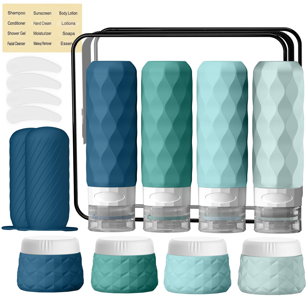 Silevoler botellas de viaje de silicona para líquidos, fáciles de rellenar.