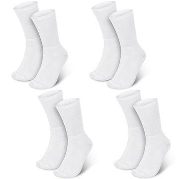 Calcetines Silicherry para eczema blancos, paquete de 4 pares, confortable y protegido.